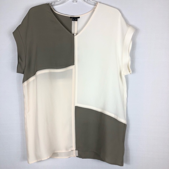 Theory women’s printed blouse silk - Picture 2 of 5